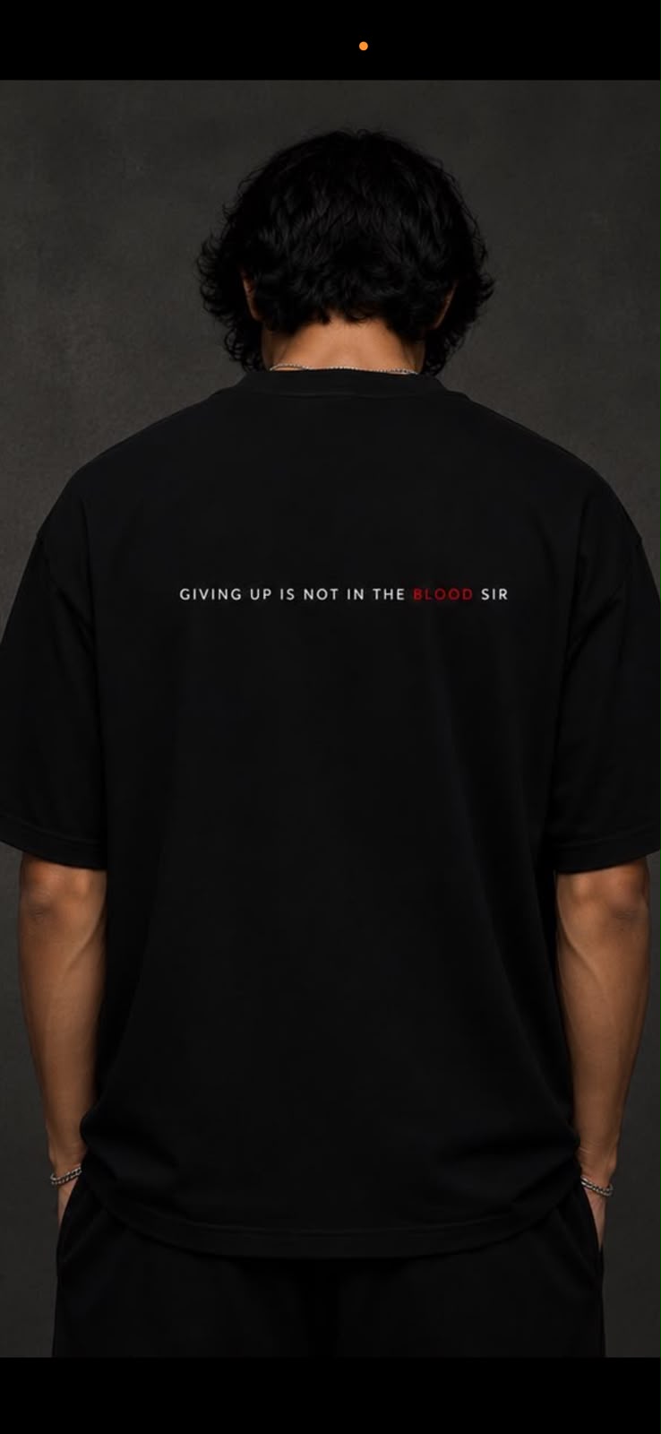 GIVING UP IS NOT IN BLOOD SIR